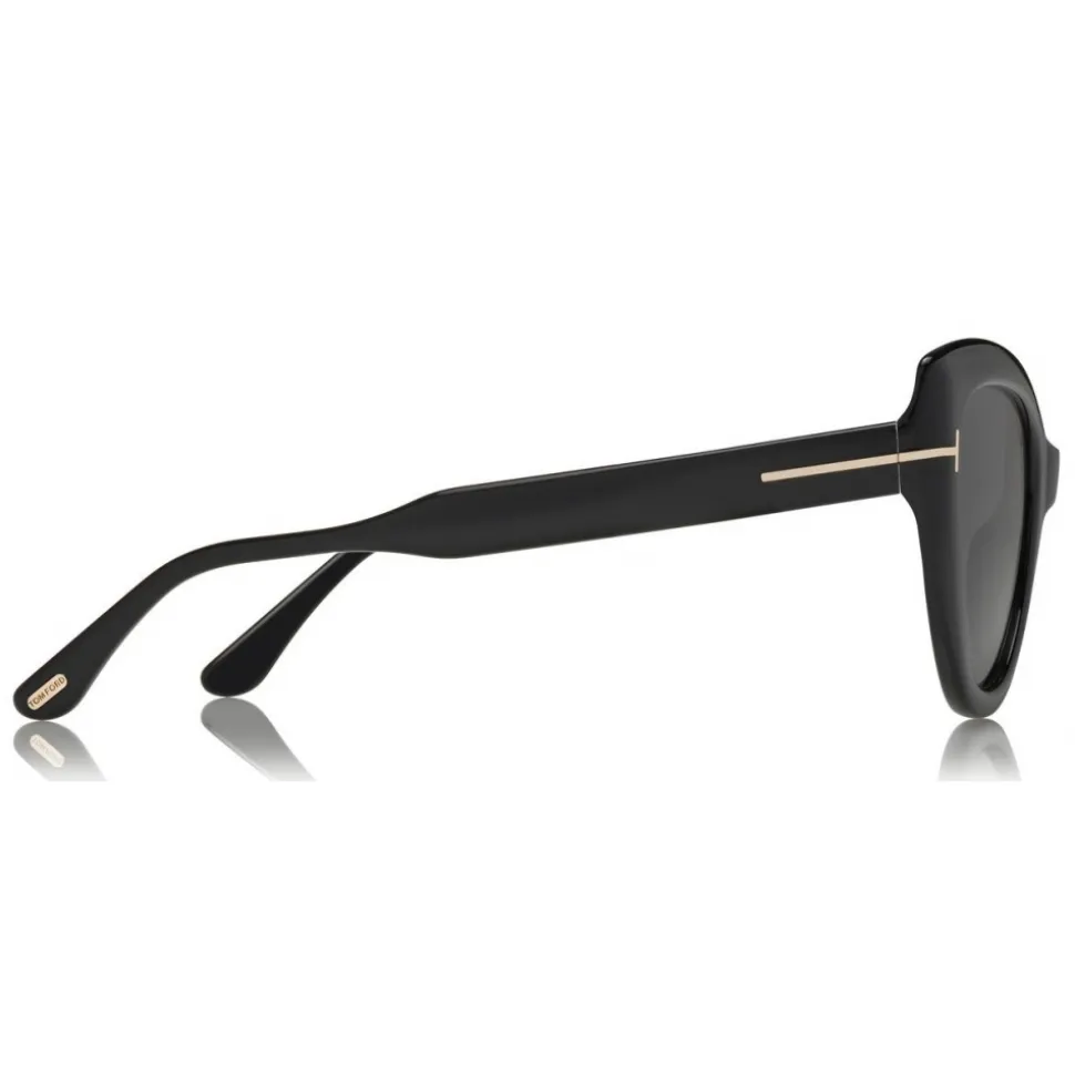 Tom Ford - Polarized Anya Sunglasses - Cat-Eye Acetate Sunglasses - Black - FT0762-P - Sunglasses - Tom Ford Eyewear - Avvenice