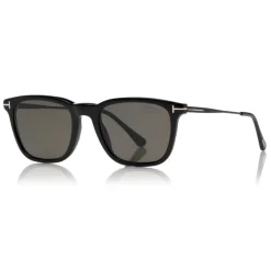 Tom Ford - Polarized Arnaud Sunglasses - Square Style Acetate Sunglasses - Black - FT0625-P - Sunglasses - Tom Ford Eyewear - Avvenice