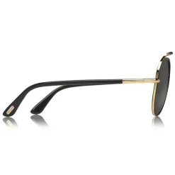 Tom Ford - Polarized Curtis Sunglasses - Pilot Shape Sunglasses - Black - FT0748-P - Sunglasses - Tom Ford Eyewear - Avvenice