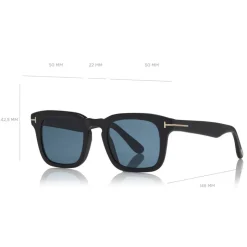 Tom Ford - Polarized Dax Sunglasses - Square Sunglasses - Black - FT0751-P - Sunglasses - Tom Ford Eyewear - Avvenice