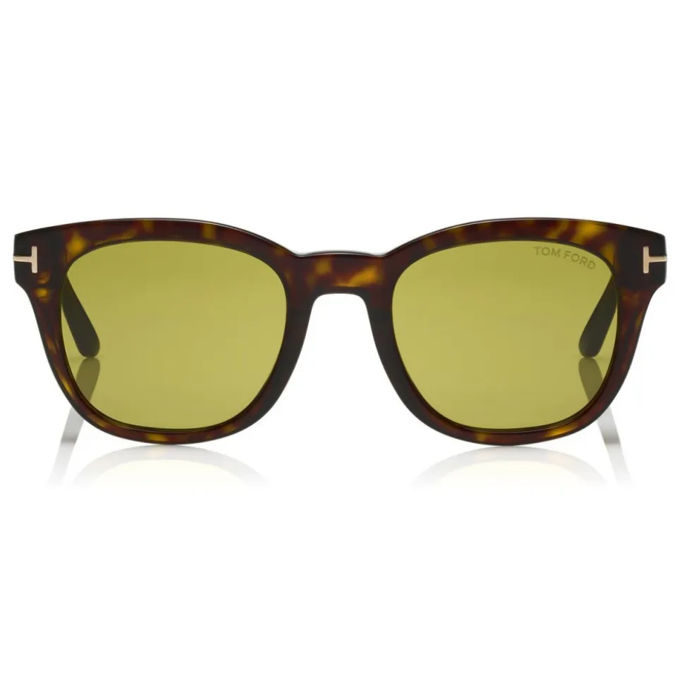 Tom Ford - Polarized Eugenio Sunglasses - Square Acetate Sunglasses - Dark Havana - FT0676-P - Sunglasses - Tom Ford Eyewear - Avvenice