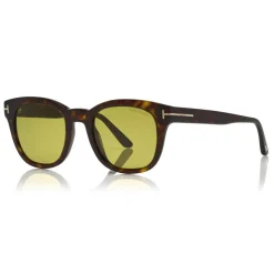 Tom Ford - Polarized Eugenio Sunglasses - Square Acetate Sunglasses - Dark Havana - FT0676-P - Sunglasses - Tom Ford Eyewear - Avvenice