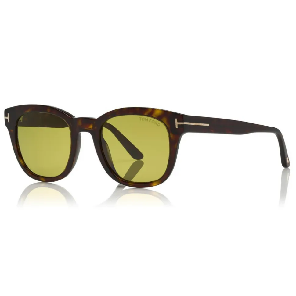 Tom Ford - Polarized Eugenio Sunglasses - Square Acetate Sunglasses - Dark Havana - FT0676-P - Sunglasses - Tom Ford Eyewear - Avvenice
