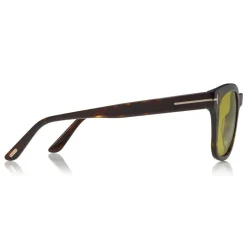 Tom Ford - Polarized Eugenio Sunglasses - Square Acetate Sunglasses - Dark Havana - FT0676-P - Sunglasses - Tom Ford Eyewear - Avvenice