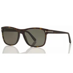 Tom Ford - Polarized Giulio Sunglasses - Soft Squared Sunglasses - Dark Havana - FT0698-P - Sunglasses - Tom Ford Eyewear - Avvenice