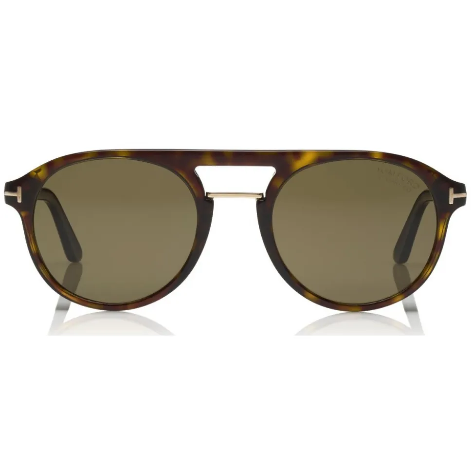 Tom Ford - Polarized Ivan Sunglasses - Round Acetate Sunglasses - Havana - FT0675-P - Sunglasses - Tom Ford Eyewear - Avvenice