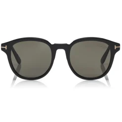 Tom Ford - Polarized Jameson Sunglasses - Round Acetate Sunglasses - Black - FT0752-P - Sunglasses - Tom Ford Eyewear - Avvenice