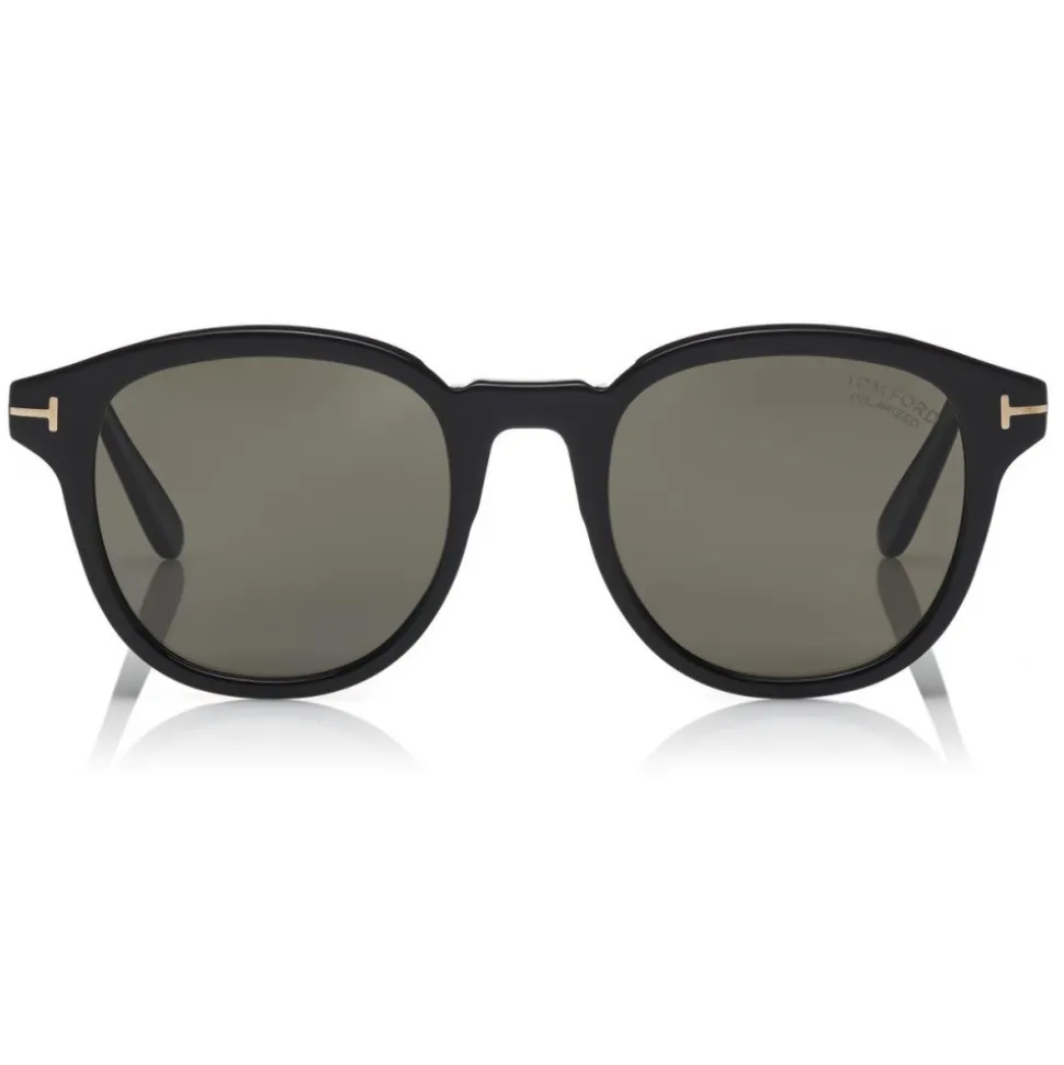 Tom Ford - Polarized Jameson Sunglasses - Round Acetate Sunglasses - Black - FT0752-P - Sunglasses - Tom Ford Eyewear - Avvenice