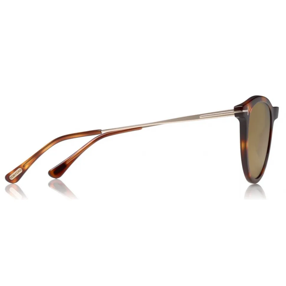 Tom Ford - Polarized Kellan Sunglasses - Round Style Sunglasses - Havana Green - FT0626-P - Sunglasses - Tom Ford Eyewear - Avvenice