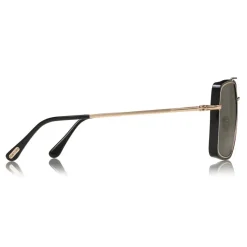 Tom Ford - Polarized Lionel Sunglasses - Square Metal Sunglasses - Black - FT0750-P - Sunglasses - Tom Ford Eyewear - Avvenice