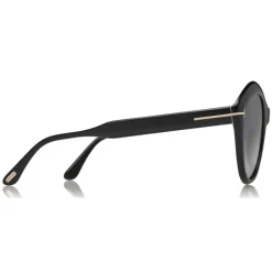 Tom Ford - Polarized Maxine Sunglasses - Round Metal Sunglasses - Black - FT0763-P - Sunglasses - Tom Ford Eyewear - Avvenice