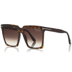 Tom Ford - Polarized Sabrina Sunglasses - Square Acetate Sunglasses - Havana - FT0764-P - Sunglasses - Tom Ford Eyewear - Avvenice