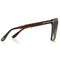 Tom Ford - Polarized Sabrina Sunglasses - Square Acetate Sunglasses - Havana - FT0764-P - Sunglasses - Tom Ford Eyewear - Avvenice