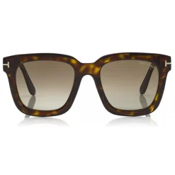 Tom Ford - Polarized Sari Sunglasses - Squared Acetate Sunglasses - Havana - FT0690-P - Sunglasses - Tom Ford Eyewear - Avvenice