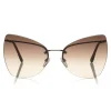 Tom Ford - Presley Sunglasses - Butterfly Acetate Sunglasses - FT0716 - Gold - Tom Ford Eyewear - Avvenice