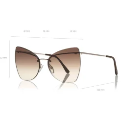 Tom Ford - Presley Sunglasses - Butterfly Acetate Sunglasses - FT0716 - Gold - Tom Ford Eyewear - Avvenice