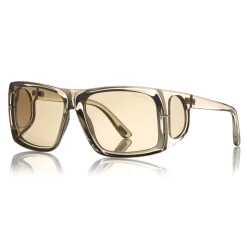 Tom Ford - Rizzo Sunglasses - Square Acetate Sunglasses - FT0730 - Grey - Tom Ford Eyewear - Avvenice