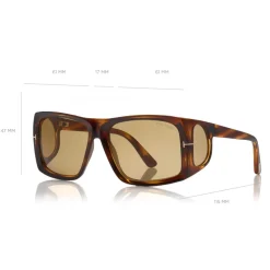 Tom Ford - Rizzo Sunglasses - Square Acetate Sunglasses - FT0730 - Havana - Tom Ford Eyewear - Avvenice