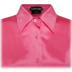 Tom Ford - Rosebloom Silk Blend Pointed Collar Shirt - Tom Ford Exclusive Luxury Collection - Avvenice