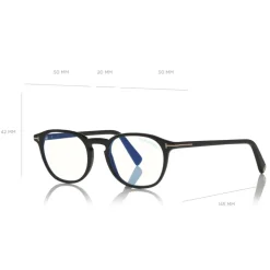 Tom Ford - Round Optical Glasses - Black - FT5583-B - Optical Glasses - Tom Ford Eyewear - Avvenice