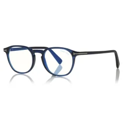 Tom Ford - Round Optical Glasses - Blue - FT5583-B - Optical Glasses - Tom Ford Eyewear - Avvenice