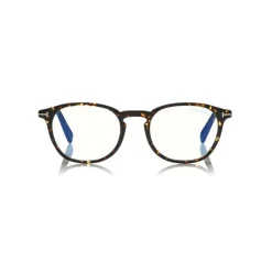 Tom Ford - Round Optical Sunglasses - Dark Havana - FT5583-B - Optical Glasses - Tom Ford Eyewear - Avvenice