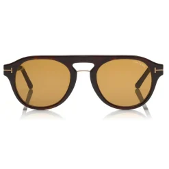 Tom Ford - Round Opticals Sunglasses - Round Optical Sunglasses - Dark Havana - FT5533-B - Sunglasses - Tom Ford Eyewear - Avvenice