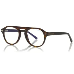 Tom Ford - Round Opticals Sunglasses - Round Optical Sunglasses - Dark Havana - FT5533-B - Sunglasses - Tom Ford Eyewear - Avvenice