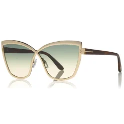 Tom Ford - Sandrine Sunglasses - Butterfly Acetate and Metal Sunglasses - Rose Gold - FT0715 - Sunglasses - Tom Ford Eyewear - Avvenice