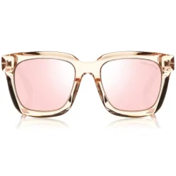 Tom Ford - Sari Sunglasses - Squared Acetate Sunglasses - Pink - FT0690 - Sunglasses - Tom Ford Eyewear - Avvenice
