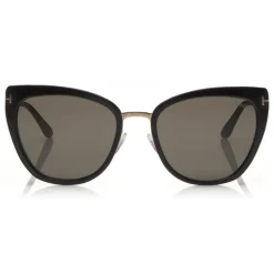 Tom Ford - Simona Sunglasses - Cat-Eye Acetate Sunglasses - Black - FT0717 - Sunglasses - Tom Ford Eyewear - Avvenice