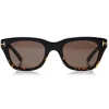 Tom Ford - Snowdon Sunglasses - Squared Acetate Sunglasses - Tortoise Black - FT0237 - Sunglasses - Tom Ford Eyewear - Avvenice
