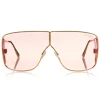 Tom Ford - Spector Sunglasses - Oversize Rectangular Acetate Sunglasses - FT0708 - Pink - Tom Ford Eyewear - Avvenice