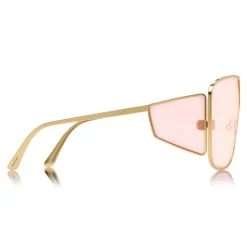 Tom Ford - Spector Sunglasses - Oversize Rectangular Acetate Sunglasses - FT0708 - Pink - Tom Ford Eyewear - Avvenice