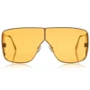 Tom Ford - Spector Sunglasses - Oversize Rectangular Acetate Sunglasses - FT0708 - Gold - Tom Ford Eyewear - Avvenice