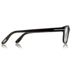 Tom Ford - Square Acetate Optical Frame - Black Silver - FT5313 - Optical Glasses - Tom Ford Eyewear - Avvenice
