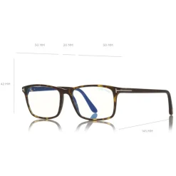 Tom Ford - Square Optical Glasses - Square Optical Glasses - Dark Havana - FT5584-B – Optical Glasses - Tom Ford Eyewear - Avvenice