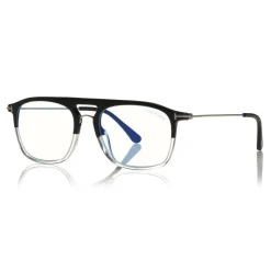 Tom Ford - Square Optical Glasses - Black Crystal - FT5588-B - Optical Glasses - Tom Ford Eyewear - Avvenice