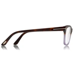 Tom Ford - Square Optical Glasses - Squared Acetate Optical Glasses - Red Havana - FT5424 - Optical Glasses - Tom Ford Eyewear - Avvenice