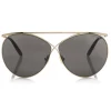 Tom Ford - Stevie Sunglasses - Round Metal Sunglasses - Shiny Rose Gold - FT0761 - Sunglasses - Tom Ford Eyewear - Avvenice