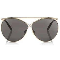 Tom Ford - Stevie Sunglasses - Round Metal Sunglasses - Shiny Rose Gold - FT0761 - Sunglasses - Tom Ford Eyewear - Avvenice