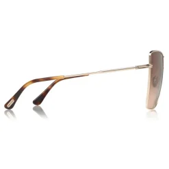 Tom Ford - Sye Sunglasses - Cat-Eye Metal Sunglasses - Rose Gold - FT0738 - Sunglasses - Tom Ford Eyewear - Avvenice