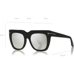 Tom Ford - Thea Sunglasses - Square Acetate Sunglasses - Black - FT0687 - Sunglasses - Tom Ford Eyewear - Avvenice