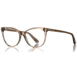 Tom Ford - Thin Cat-Eye Optical Glasses - Cat-Eye Optical Glasses - Opal Honey - FT5513 - Optical Glasses - Tom Ford Eyewear - Avvenice