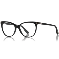 Tom Ford - Thin Cat-Eye Optical Glasses - Cat-Eye Acetate Optical Glasses - Black - FT5513 - Optical Glasses - Tom Ford Eyewear - Avvenice