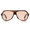 Tom Ford - Thomas Sunglasses - Pilot Acetate Sunglasses - FT0732 - Havana - Tom Ford Eyewear - Avvenice