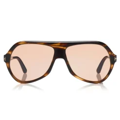 Tom Ford - Thomas Sunglasses - Pilot Acetate Sunglasses - FT0732 - Havana - Tom Ford Eyewear - Avvenice