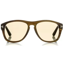Tom Ford - Tom N.7 Sunglasses - Real Buffalo Horn Frame Sunglasses - Green Horn - FT5440-P - Sunglasses - Tom Ford Eyewear - Avvenice