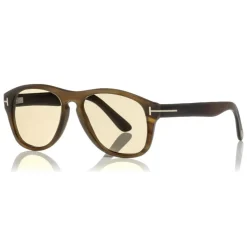 Tom Ford - Tom N.7 Sunglasses - Real Buffalo Horn Frame Sunglasses - Green Horn - FT5440-P - Sunglasses - Tom Ford Eyewear - Avvenice
