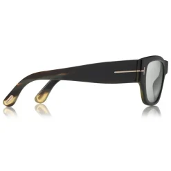 Tom Ford - Tom N.12 Sunglasses - Square Shaped Sunglasses - Green Horn - FT0601-P - Sunglasses - Tom Ford Eyewear - Avvenice